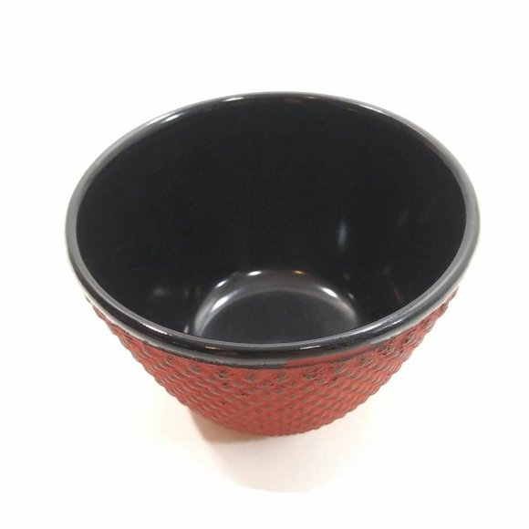 Japanese Cast Iron Tea Cups Mugs Pair 2pcs Red Teacup Cup Set of 2 Home Décor - Picture 6 of 10